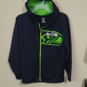 Majestic Navy and Lime Hoodie